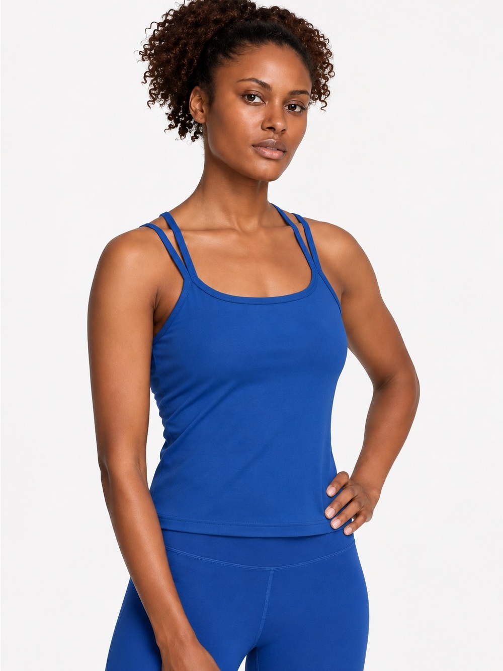 Under Armour Blue Strappy Cami Tank Built-In Shelf Bra – Medium